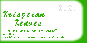 krisztian kedves business card